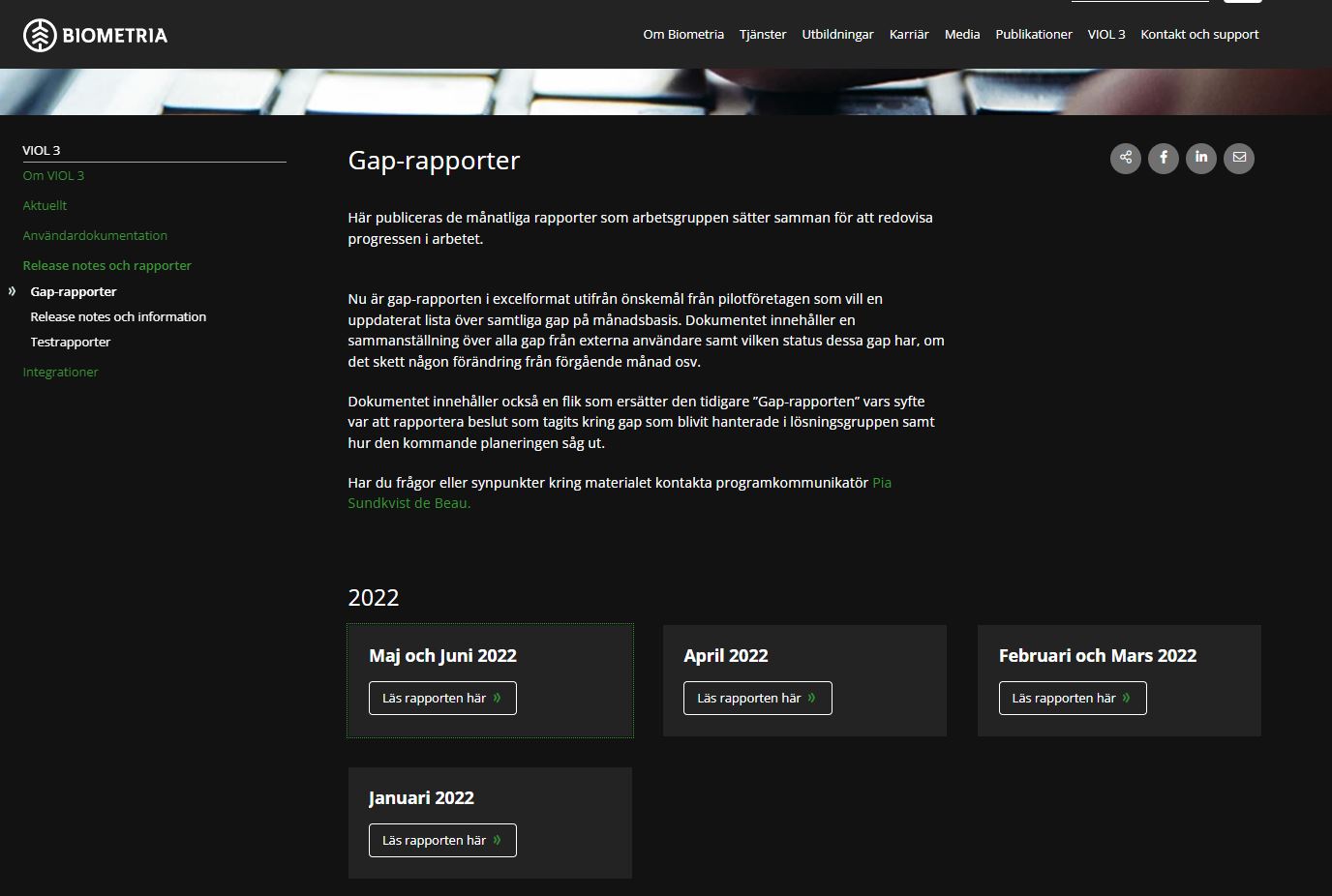 Gap-rapport för maj och juni 2022 publicerad