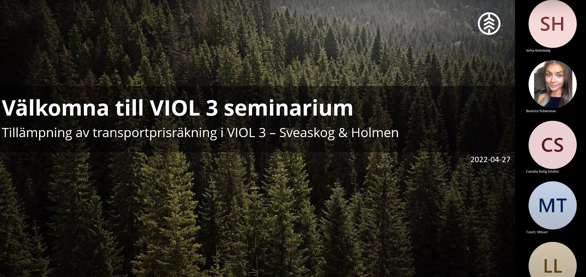 Film och material från Seminarie 3, VIOL 3: Transportprisräkning