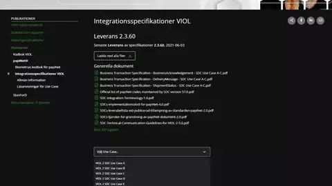 papiNet Integrationsspecifikationer för VIOL från Violweb nu på biometria.se